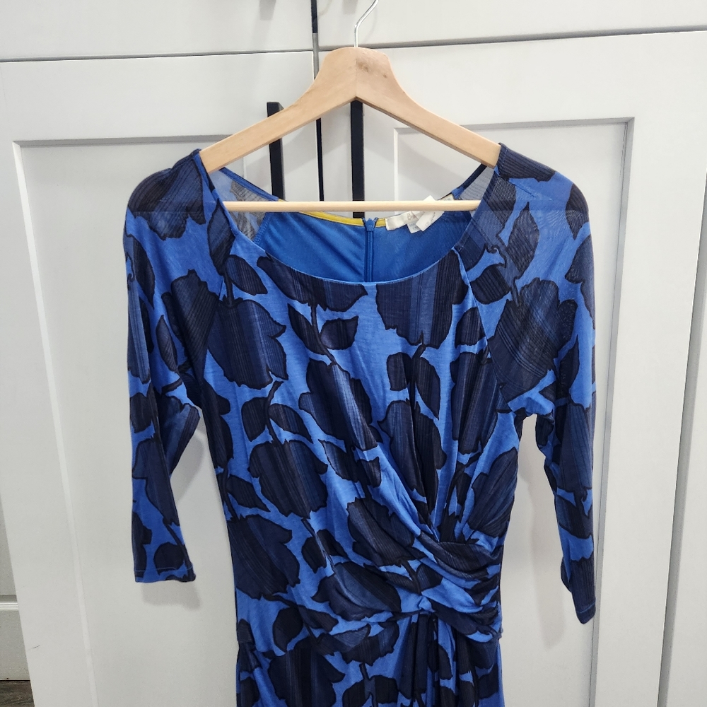 Boden Harper Dress in Blue Floral 6R Long T1 - Picture 8 of 9